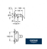 GROHE EUROSMART MONOMADO DUCHA